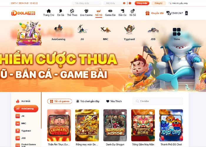 Các sảnh game có tại Nổ Hũ DOLA789